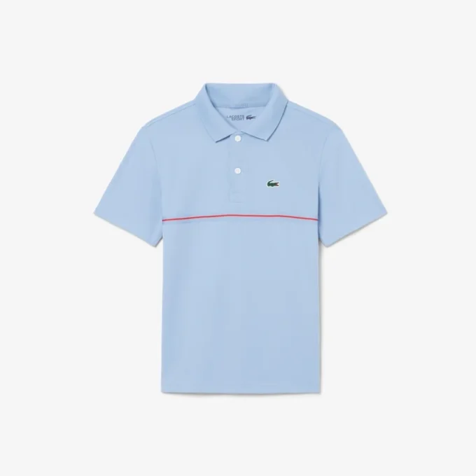 Polo in piqué a righe con marchio Ultra Dry Polo in piqué a righe con marchio Ultra Dry