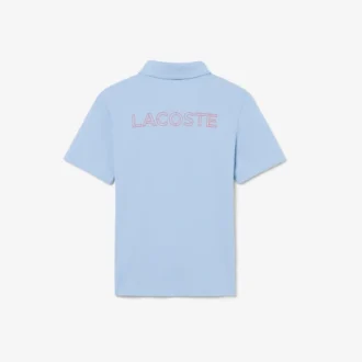 Polo in piqué a righe con marchio Ultra Dry