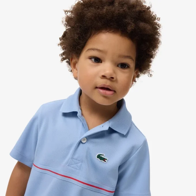 Polo in piqué a righe con marchio Ultra Dry Polo in piqué a righe con marchio Ultra Dry