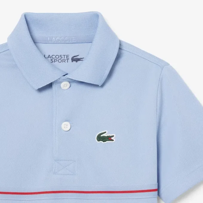 Polo in piqué a righe con marchio Ultra Dry Polo in piqué a righe con marchio Ultra Dry