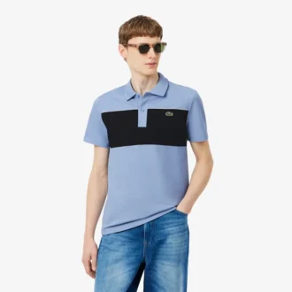 Polo in piqué color block dalla vestibilità regolare