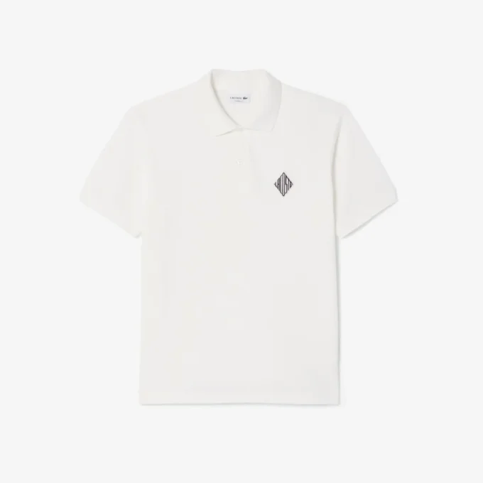Polo in piqué con badge e vestibilità classica Polo in piqué con badge e vestibilità classica
