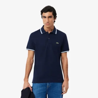 Polo L.12.12 da uomo, vestibilità regolare con dettagli decorativi
