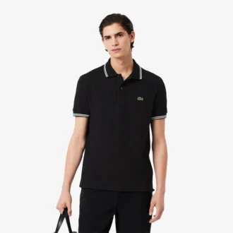 Polo L.12.12 da uomo, vestibilità regolare con dettagli decorativi
