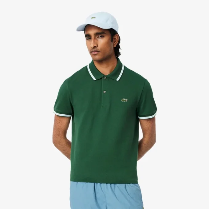 Polo L.12.12 da uomo, vestibilità regolare con dettagli decorativi Polo L.12.12 da uomo, vestibilità regolare con dettagli decorativi
