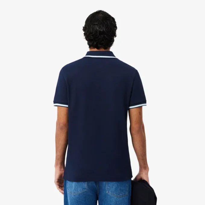Polo L.12.12 da uomo, vestibilità regolare con dettagli decorativi Polo L.12.12 da uomo, vestibilità regolare con dettagli decorativi
