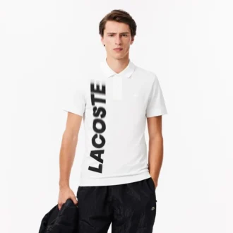 Polo Lacoste Movement da uomo con stampa, vestibilità regolare