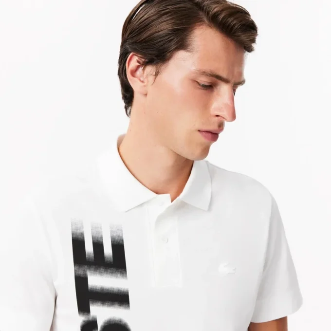 Polo Lacoste Movement da uomo con stampa, vestibilità regolare Polo Lacoste Movement da uomo con stampa, vestibilità regolare