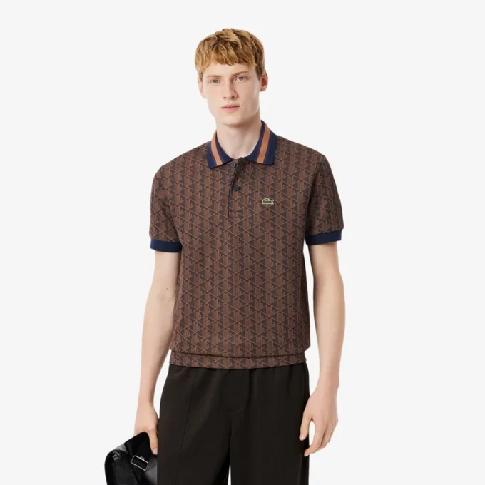 Polo Monogram da uomo con vestibilità classica