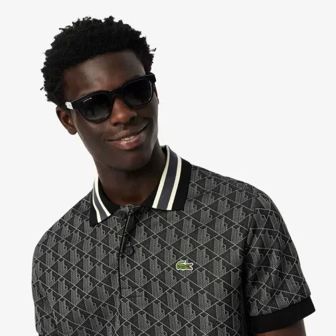 Polo Monogram da uomo con vestibilità classica