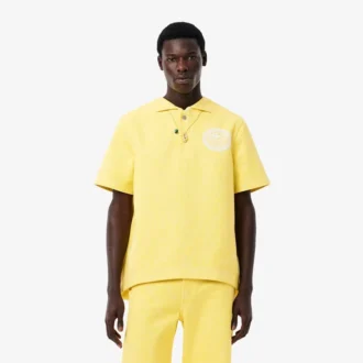 Polo oversize in denim da uomo Runway