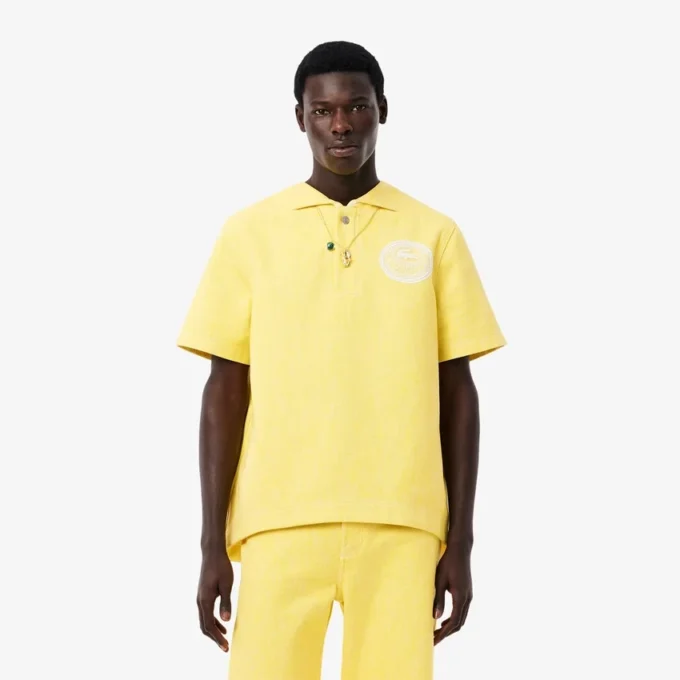 Polo oversize in denim da uomo Runway