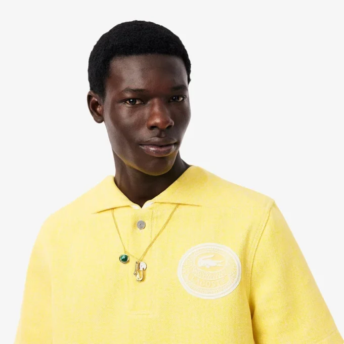 Polo oversize in denim da uomo Runway