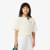 Polo oversize in piqué da bambina