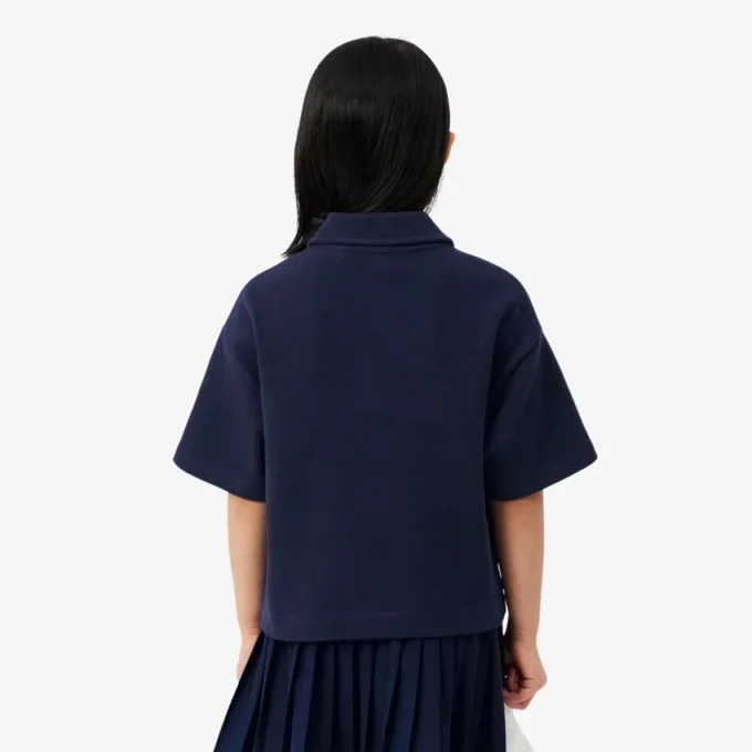 Polo oversize in piqué da bambina Polo oversize in piqué da bambina