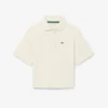 Polo oversize in piqué da bambina