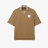 Polo oversize in raso con badge Runway
