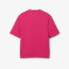 Polo oversize in raso con badge Runway