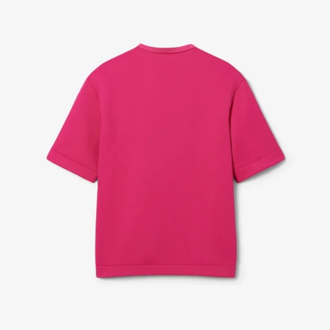 Polo oversize in raso con badge Runway