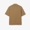 Polo oversize in raso con badge Runway