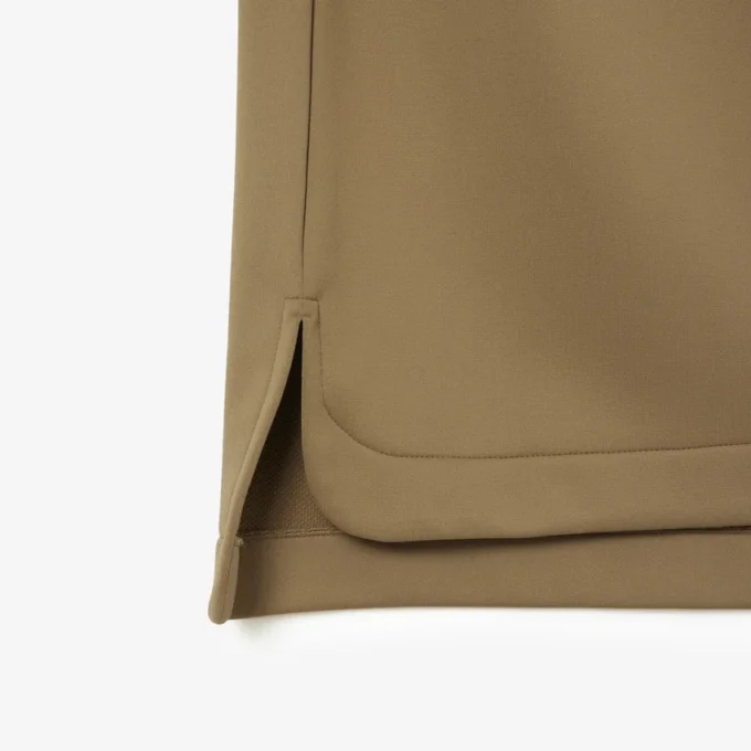 Polo oversize in raso con badge Runway