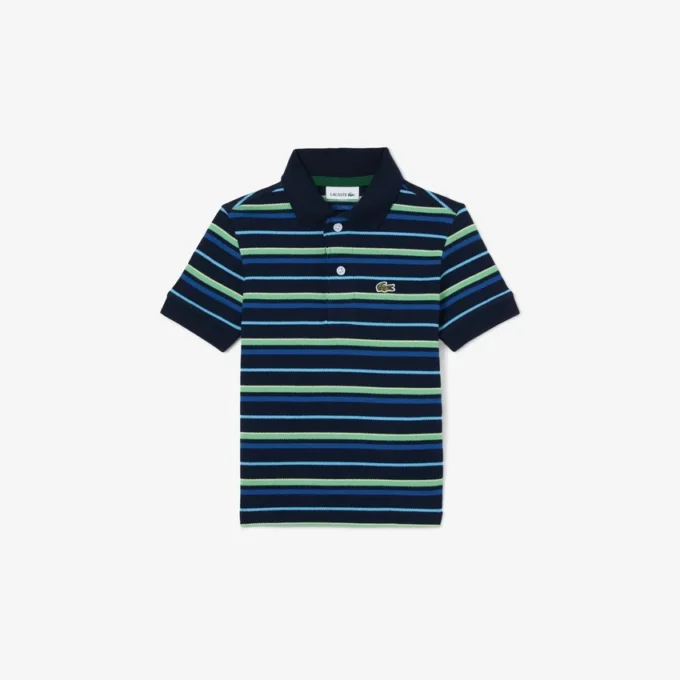 Polo Petit Piqué a righe a contrasto Polo Petit Piqué a righe a contrasto
