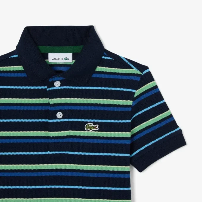 Polo Petit Piqué a righe a contrasto Polo Petit Piqué a righe a contrasto