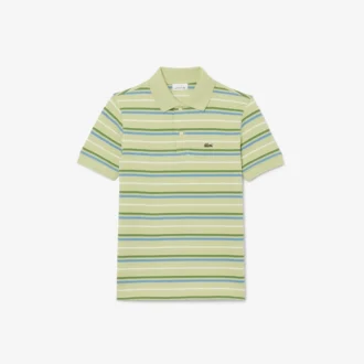 Polo Petit Piqué a righe a contrasto da bambino