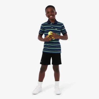 Polo Petit Piqué a righe a contrasto da bambino