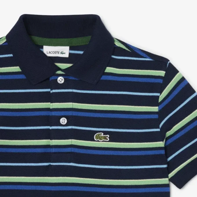 Polo Petit Piqué a righe a contrasto da bambino Polo Petit Piqué a righe a contrasto da bambino