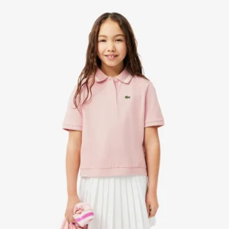 Polo Petit Piqué con pieghe sul retro per bambini