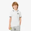 Polo Petit Piqua con colletto a righe da bambino Polo Petit Piqua con colletto a righe da bambino