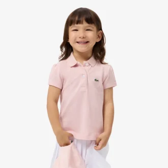 Polo Piqua con collo smerlato da bambina Polo Piqua con collo smerlato da bambina