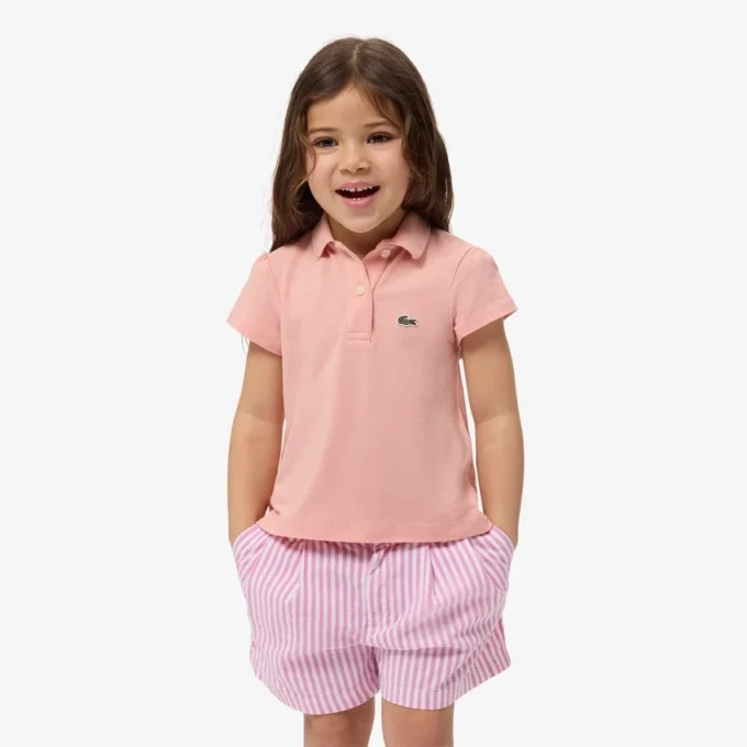 Polo Piqua con collo smerlato da bambina Polo Piqua con collo smerlato da bambina