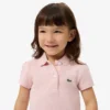 Polo Piqua con collo smerlato da bambina