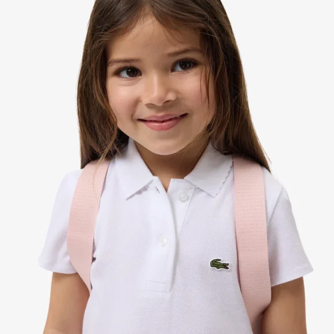 Polo Piqua con collo smerlato da bambina Polo Piqua con collo smerlato da bambina