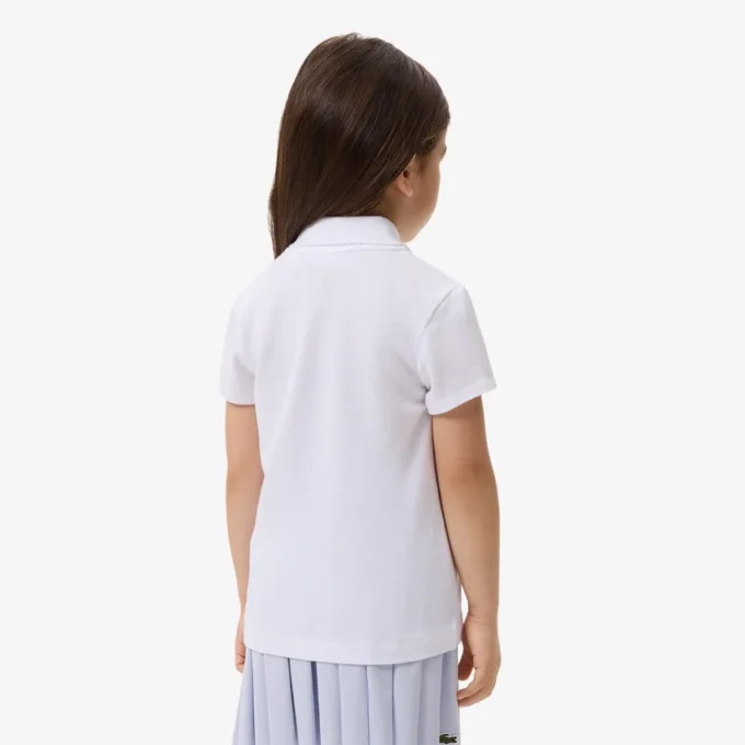 Polo Piqua con collo smerlato da bambina Polo Piqua con collo smerlato da bambina