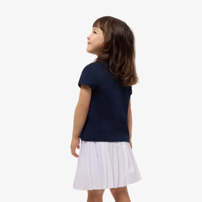 Polo Piqua con collo smerlato da bambina Polo Piqua con collo smerlato da bambina