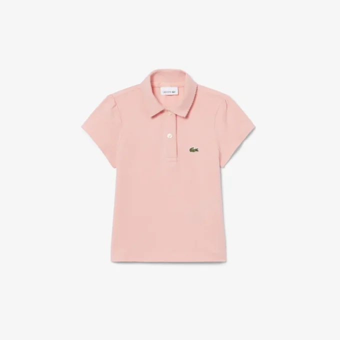 Polo Piqua con collo smerlato da bambina Polo Piqua con collo smerlato da bambina