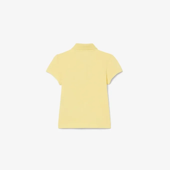 Polo Piqua con collo smerlato da bambina