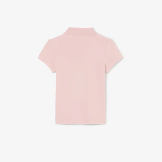 Polo Piqua con collo smerlato da bambina