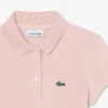 Polo Piqua con collo smerlato da bambina