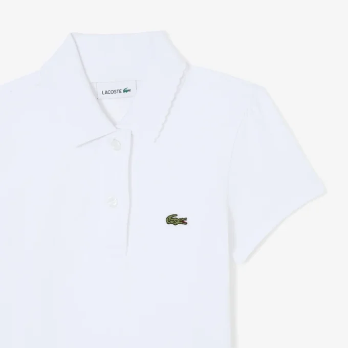 Polo Piqua con collo smerlato da bambina Polo Piqua con collo smerlato da bambina