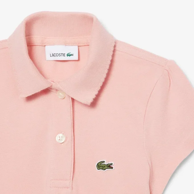 Polo Piqua con collo smerlato da bambina Polo Piqua con collo smerlato da bambina