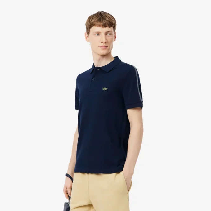 Polo Regular Fit con striscia e logo Polo Regular Fit con striscia e logo