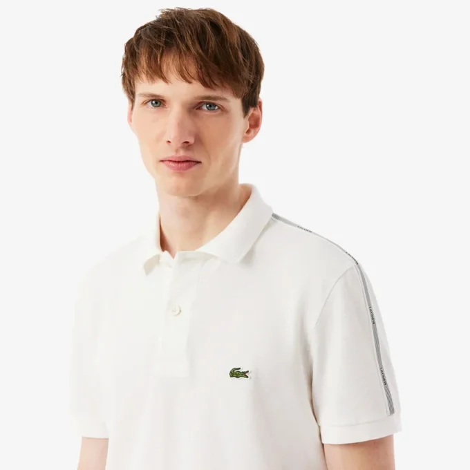 Polo Regular Fit con striscia e logo Polo Regular Fit con striscia e logo