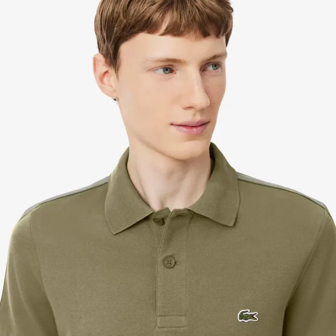 Polo Regular Fit con striscia e logo Polo Regular Fit con striscia e logo