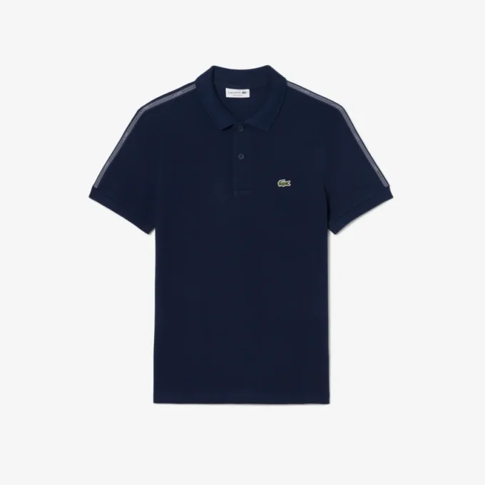 Polo Regular Fit con striscia e logo Polo Regular Fit con striscia e logo