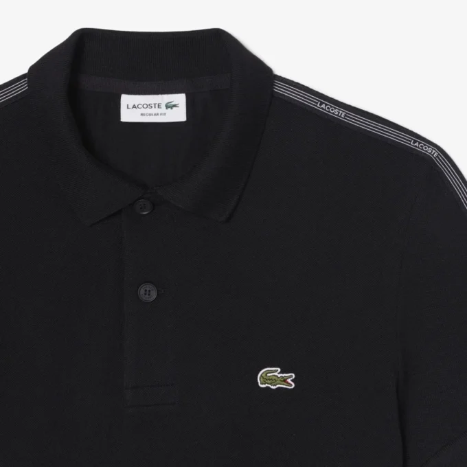 Polo Regular Fit con striscia e logo Polo Regular Fit con striscia e logo
