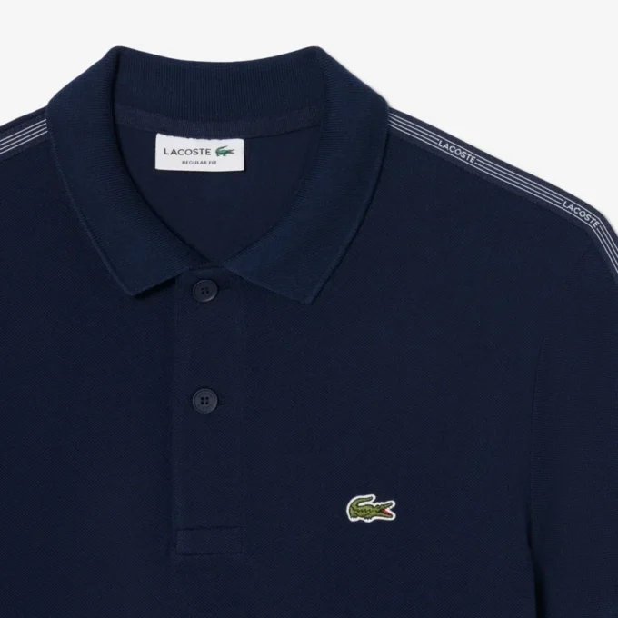 Polo Regular Fit con striscia e logo Polo Regular Fit con striscia e logo